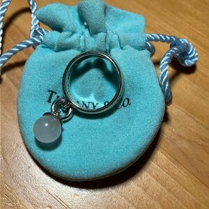 Tiffany & Co. Silver Ring with Translucent Charm
Milky Quartz,